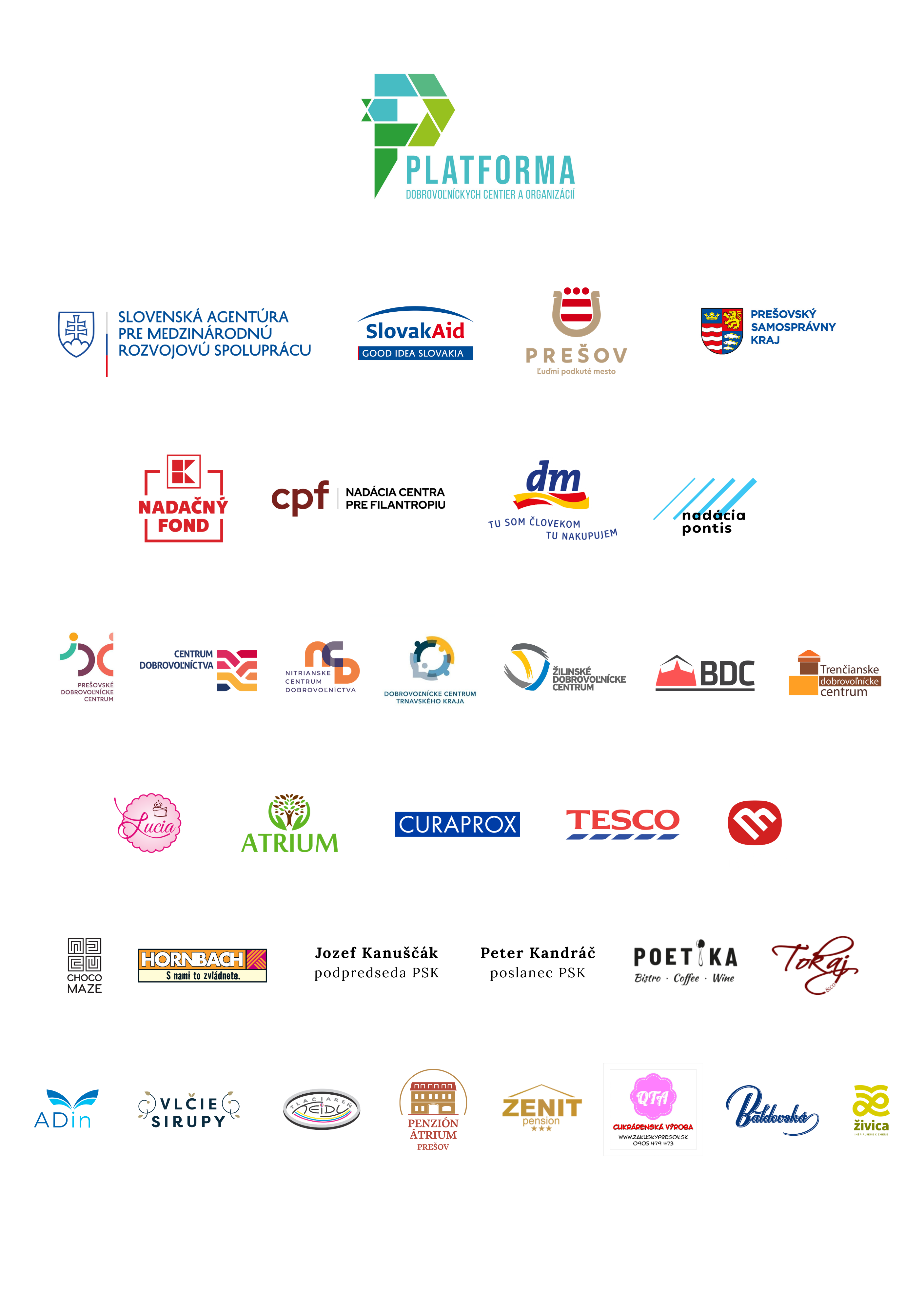 Logá partnerov a darcov Srdce na dlani 2025